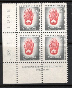 Canada 364 Corner Blocks Plate 1 MNH VF Set of 4 CV $9.20