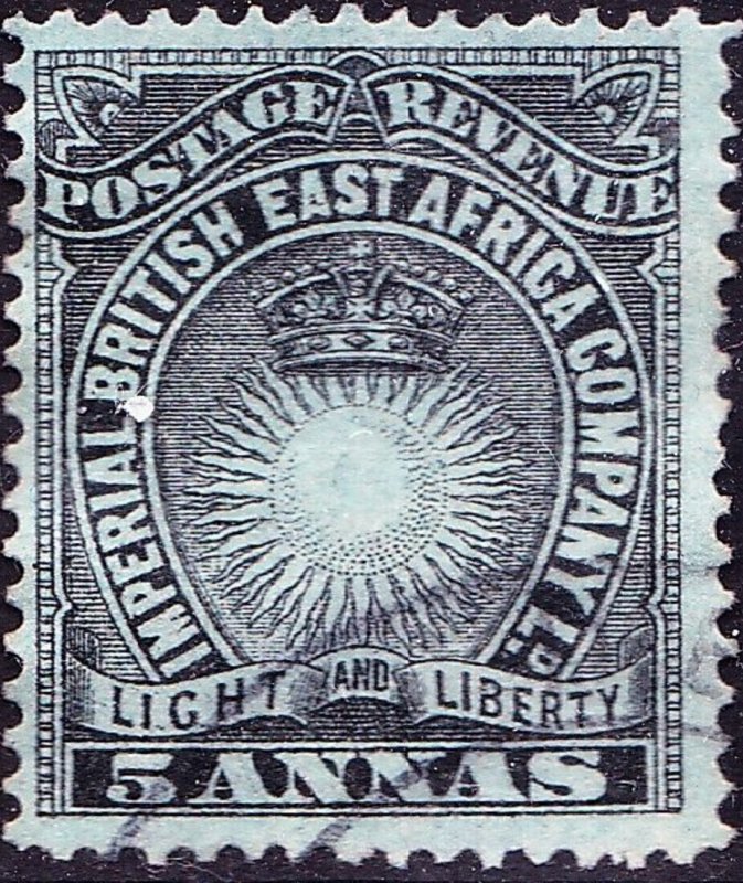 BRITISH EAST AFRICA 1895 QV 5a Black/Grey-Blue SG29 FU