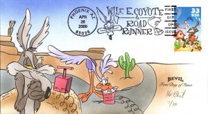 #3391 Wile Coyote - Roadrunner Bevil FDC