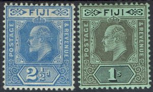 FIJI 1906 KEVII 2½D AND 1/-