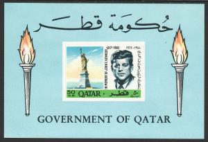 1966 Qatar JFK John Fitzgerald Kennedy MNH S/S souvenir sheet Sc# 102B