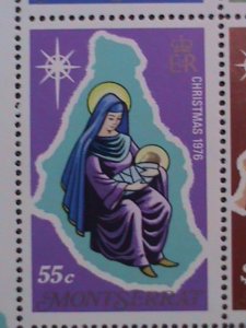 ​MONTSERRAT 1976-SC#358a CHRISTMAS SHEET-THE ROAD TO BETHLEHEM- MNH S/S VF