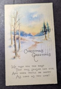 1922 USA Christmas Holiday Postcard Cover Minneapolis MN to Los Angeles CA