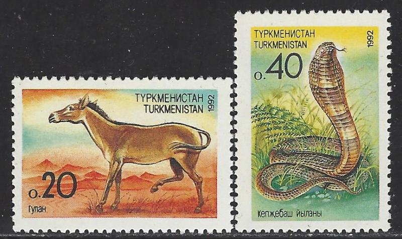 Turkmenistan Scott # 29 - 30, mint nh