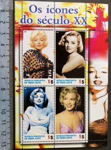 Timor Leste 2004 marilyn monroe music cinema m/sheet MNH #2 