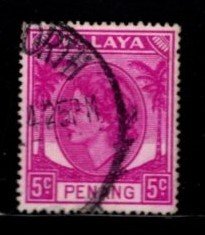 Malaya - Penang - #32 Queen Elizabeth II - Used