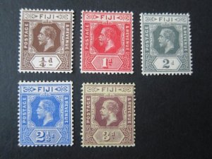 Fiji 1912 Sc 79,81,82-84 KGV MH