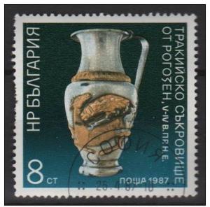 Bulgaria 1987 Scott 3240 used, 8s Rogozens Thracian Treasure