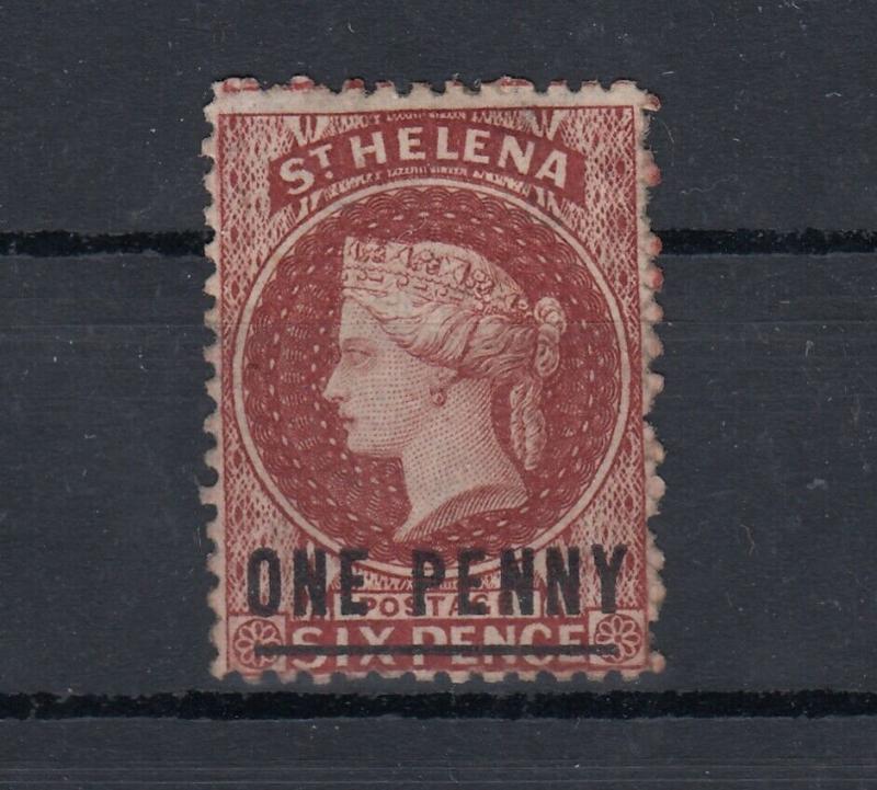 St Helena QV 1864 1d Lake SG6 MH J5843