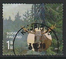 2010 Finland - Sc 1362c - used VF - 1 single - Forest & Elk