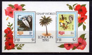 Fiji 1990 Stamp Word - Birds Mint MNH Miniature Sheet SC 623