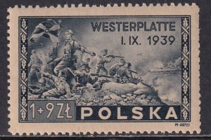 Poland 1945 Sc B41 Polish Army Last Stand at Westerplatte Stamp MNH
