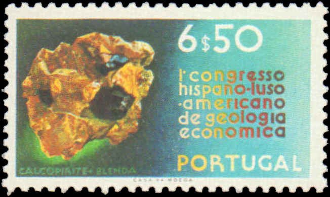 Portugal #1106-1109, Complete Set(4), 1971, Minerals, Never Hinged