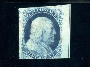 USAstamps Unused FVF US 1852 Franklin Imperforate Scott 9 NG SCV $260