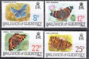 GUERNSEY - SC#218-221 Butterflies (1981) MNH