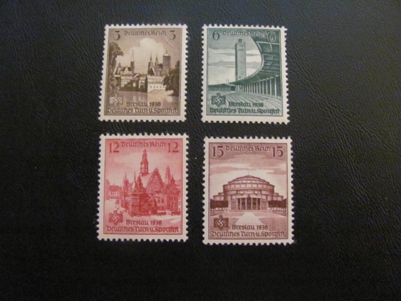 GERMANY 1938 MNH SC# 486-9 SPORTS FESTIVAL SET $16 (113)