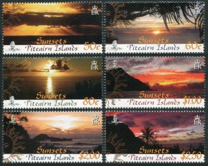 Pitcairn 674-679,MNH. Sunsets,photographs,2008.