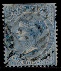 MAURITIUS QV SG69, 1s blue, USED. Cat £32.