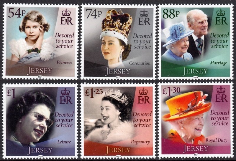 JERSEY 2021 QUEEN ELIZABETH II 95th BIRTHDAY DEVOTED TO YOUR SERVICE [#2108]