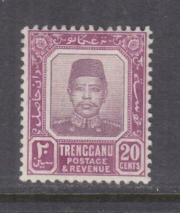 TRENGGANU, MALAYSIA, 1910 Sultan 20c. Dull & Bright Purple, lhm.