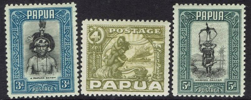 PAPUA 1932 PICTORIAL 3D 4D AND 5D