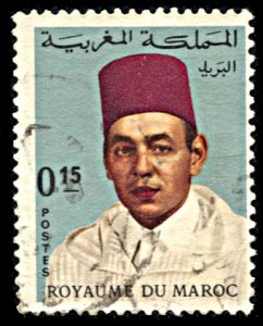 Morocco 173, used, King Hassan II