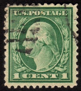 1917 US, 1c stamp, Used Fine, George Washingtom, Sc 498