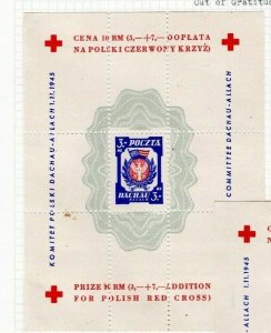 POLAND (WW2) Red Cross DACHAU Concentration Camp Miniature Sheets{2} MM EP650