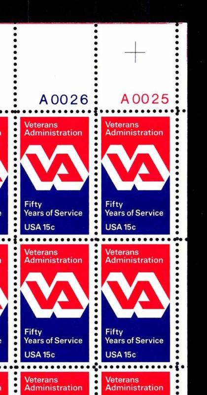 U.S.#1825 Veterans Administration - Sheet of 50 - OGNH - VF - CV$15.15 (ESP#545)