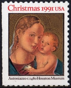 SC#2578 (29¢) Madonna & Child Booklet Single (1991) MNH