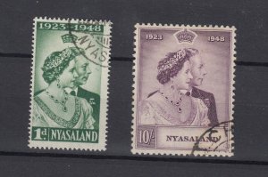 Nyasaland KGVI 1948 Silver Wedding Set SG161/162 JK5405