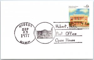 US SPECIAL EVENT CARD HUBERT NORTH CAROLINA POST OFFICE OPEN HOUSE 1977 - C