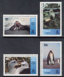 SOUTH GEORGIA 1994 Native Wildlife; Scott 190-93, SG 247-50; MNH