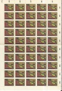 VENEZUELA LOCAL STAMPS UNLISTED GUAYANA SHEET OF 50 BIN $25.00 MAP