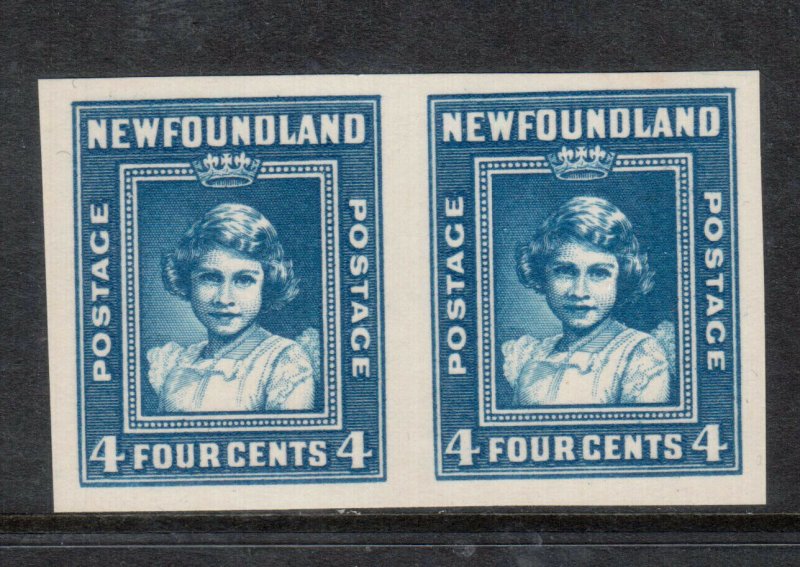 Newfoundland #247P Extra Fine Proof Pair In Color Of Issue