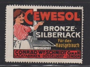 German Advertising Stamp - Cewesol Bronze & Silver Paint for Household Use