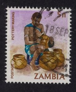 Zambia   #242   used  1981  definitives  5n  pottery making