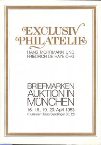 Exclusiv:    Exclusiv Philatelie, Mohrmann und DeHaye Apr...