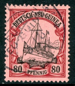 Germany 1901 New Guinea 80pf Lake/Black Yacht Unwmk Scott # 15 VFU O88