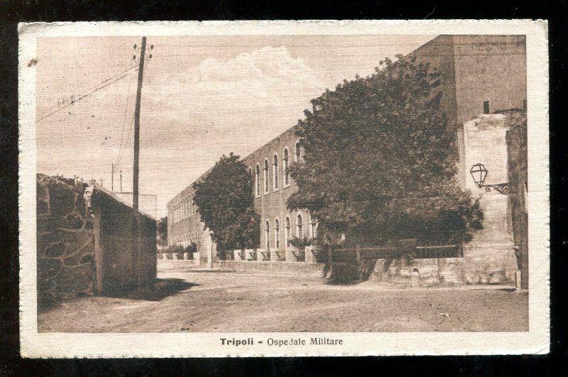 d397 - ITALY Colonies LIBYA 1922 Two Values on Tripoli Postcard