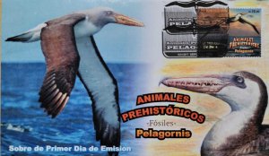 O) 2017 PERU, PELAGORNIS, EXTINCT SEABIRD. PREHISTORIC ANIMALS - FOSSILS, FDC XF