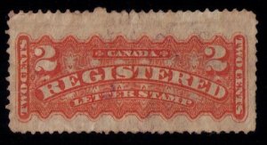 Canada #F1 Orange Used Bob Registration Stamp Lightly Cancelled Very Fine