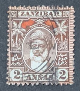 ZANZIBAR 1899 3 ANNAS  SG193  USED