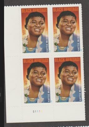 U.S. Scott #3996 Hattie McDaniel - Black Heritage Stamp - Mint NH Plate Block