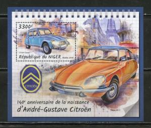 NIGER 2018 140th MEMORIAL ANN OF ANDRE-GUSTAVE CITROEN S/SHEET MINT NH