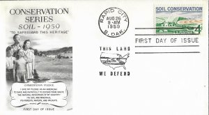 1959 FDC, #1133, 4c Soil Conservation, Fleetwood