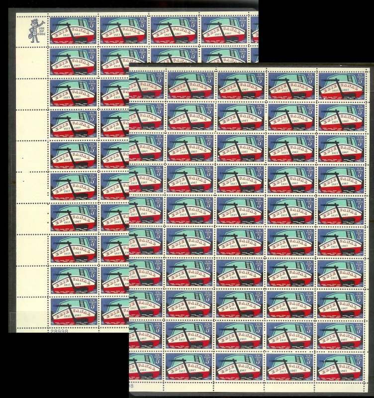 UNITED STATES (50) Complete Sheets Stamps ALL Mint Never Hinged FV=$99+