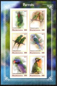 Mauritania 2018 Birds Parrots II Sheet Imperf. MNH Cinderella