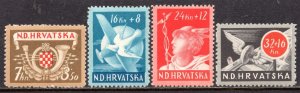 CROATIA NDH 1944 - Charity to Communication and Railway Employees - MNH Set