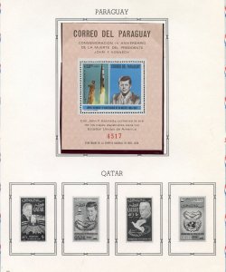 PARAGUAY  JOHN F. KENNEDY MEMORIAL SPACE SET PERF  WITH S/S  MINT NH 